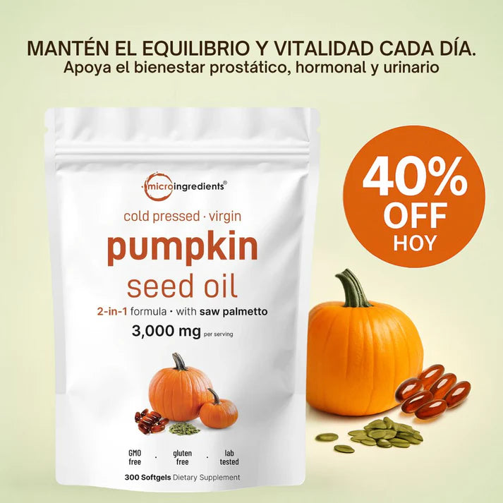 Aceite de Semilla de Calabaz | 🔥 ¡OFERTA 2X1 SOLO POR HOY! 🔥