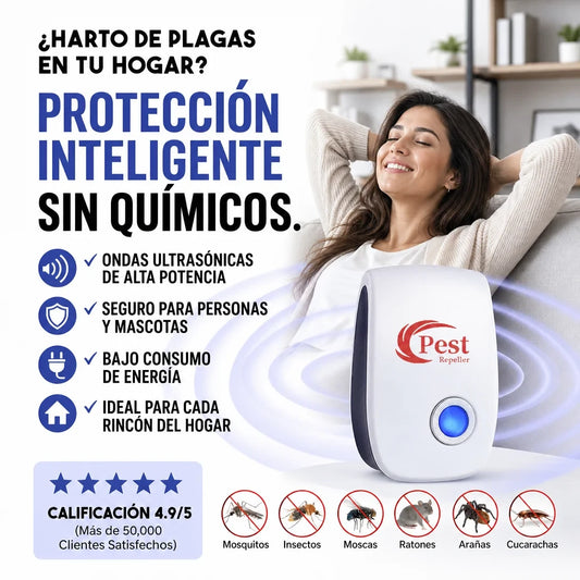 Repelente Ultrasonico De Insectos🔥 ¡OFERTA 2X1 SOLO POR HOY! 🔥
